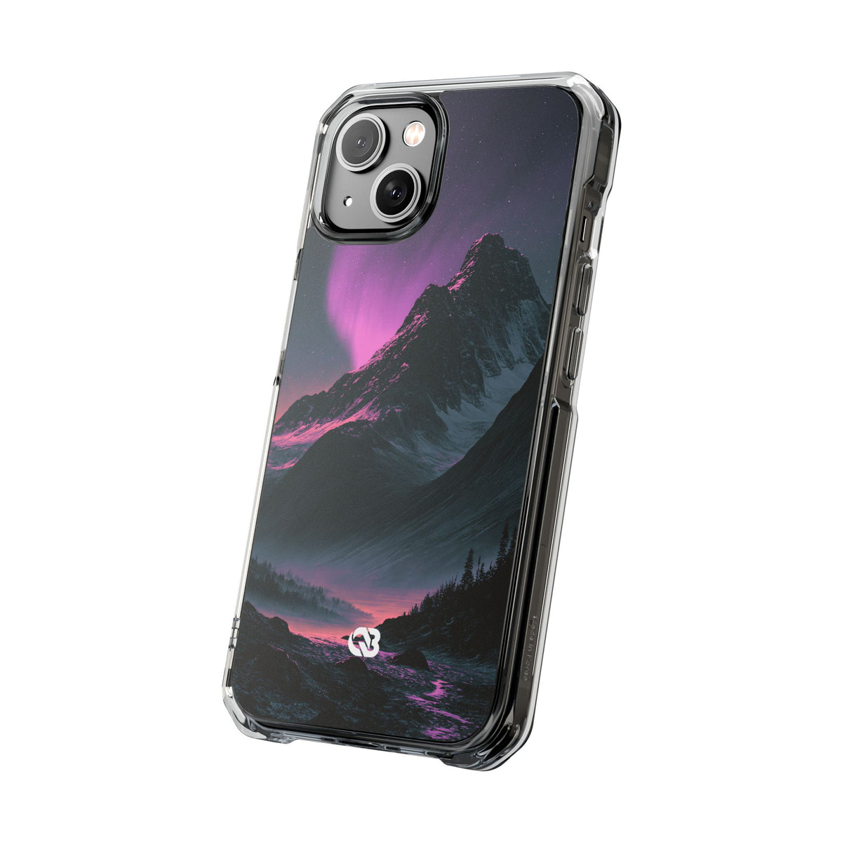 Arctic Aurora Summit · Clear Impact Magnetic Phone Case for iPhone · Black