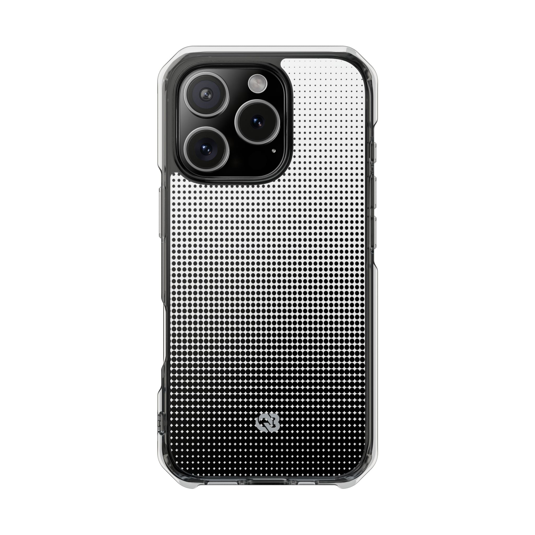 Black Impact MagSafe Phone Case for iPhone - Obsidian Halftone Flux