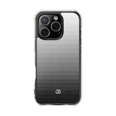 Black Impact MagSafe Phone Case for iPhone - Obsidian Halftone Flux