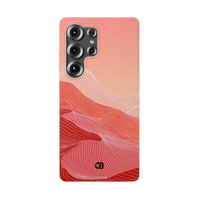 Red Lite Phone Case for Samsung - Crimson Ridge Contour