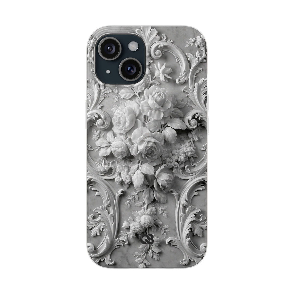 Rococo Marble Rose · Lite Phone Case for iPhone ·  White