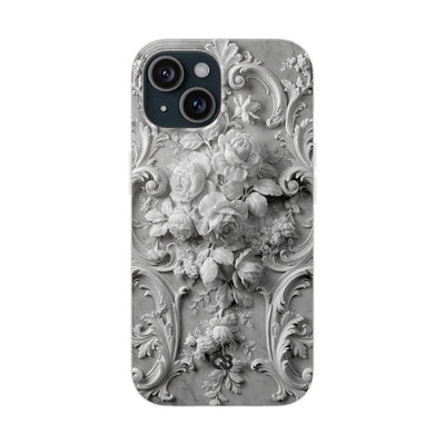 Rococo Marble Rose · Lite Phone Case for iPhone ·  White