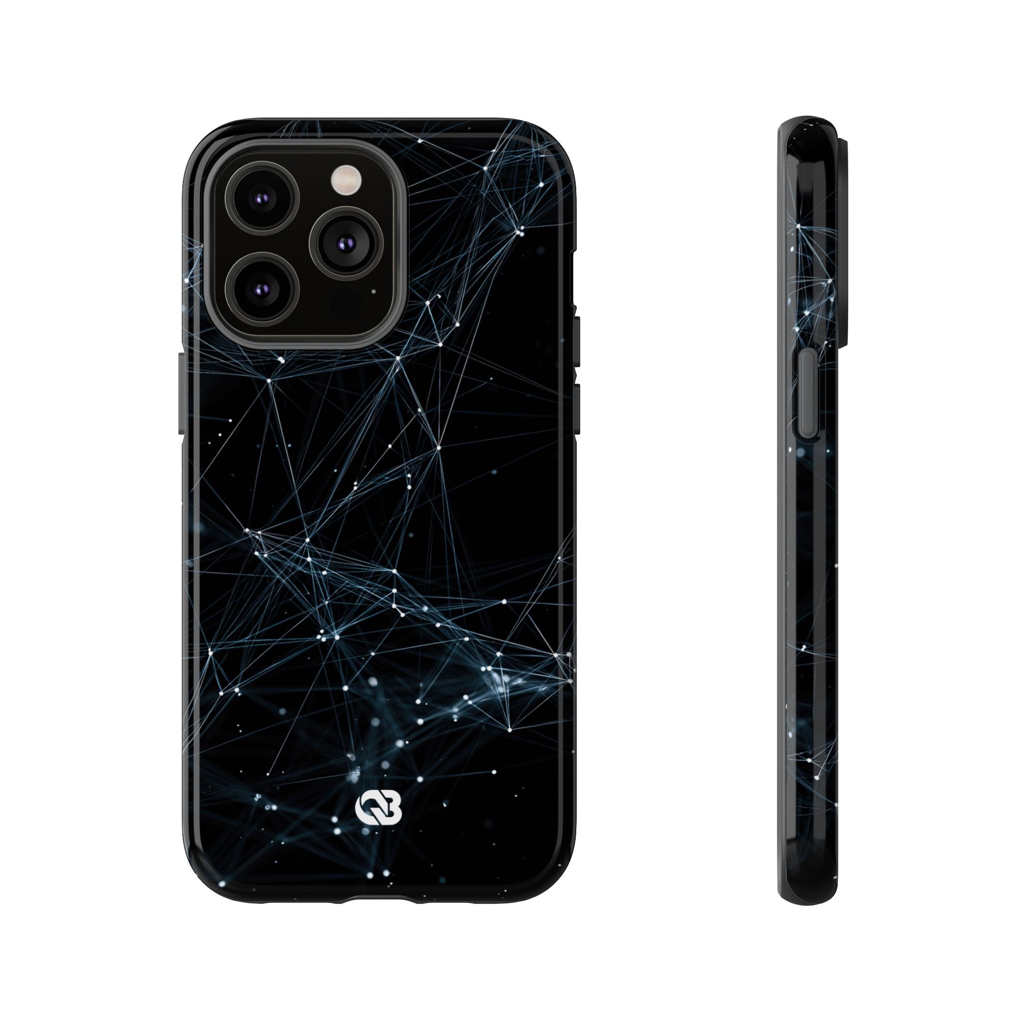 Black Tough Phone Case for iPhone - Arctic Neural Mesh