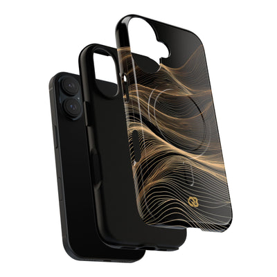 Black Tough 2.0 Magsafe Phone Case for iPhone - Copper Topo Ridge