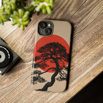 Crimson Pine Solitude · Tough Phone Case for iPhone · Beige