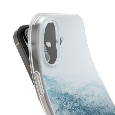 Teal Lite Phone Case for iPhone - Cyan Vector Lattice