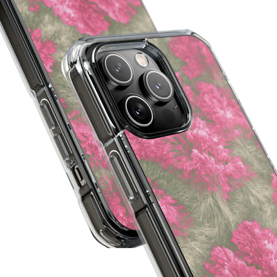 Digital Blossom · Clear Impact Magnetic Phone Case for iPhone · Pink