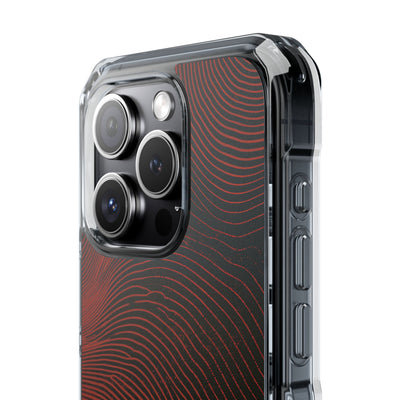 Red Impact MagSafe Phone Case for iPhone - Terracotta Nerve Map