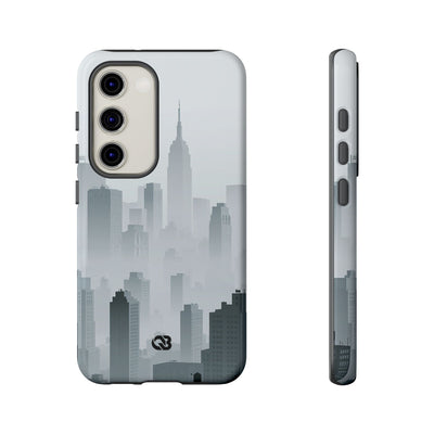 Grey Tough Phone Case for Samsung - Steel Mist Skyline