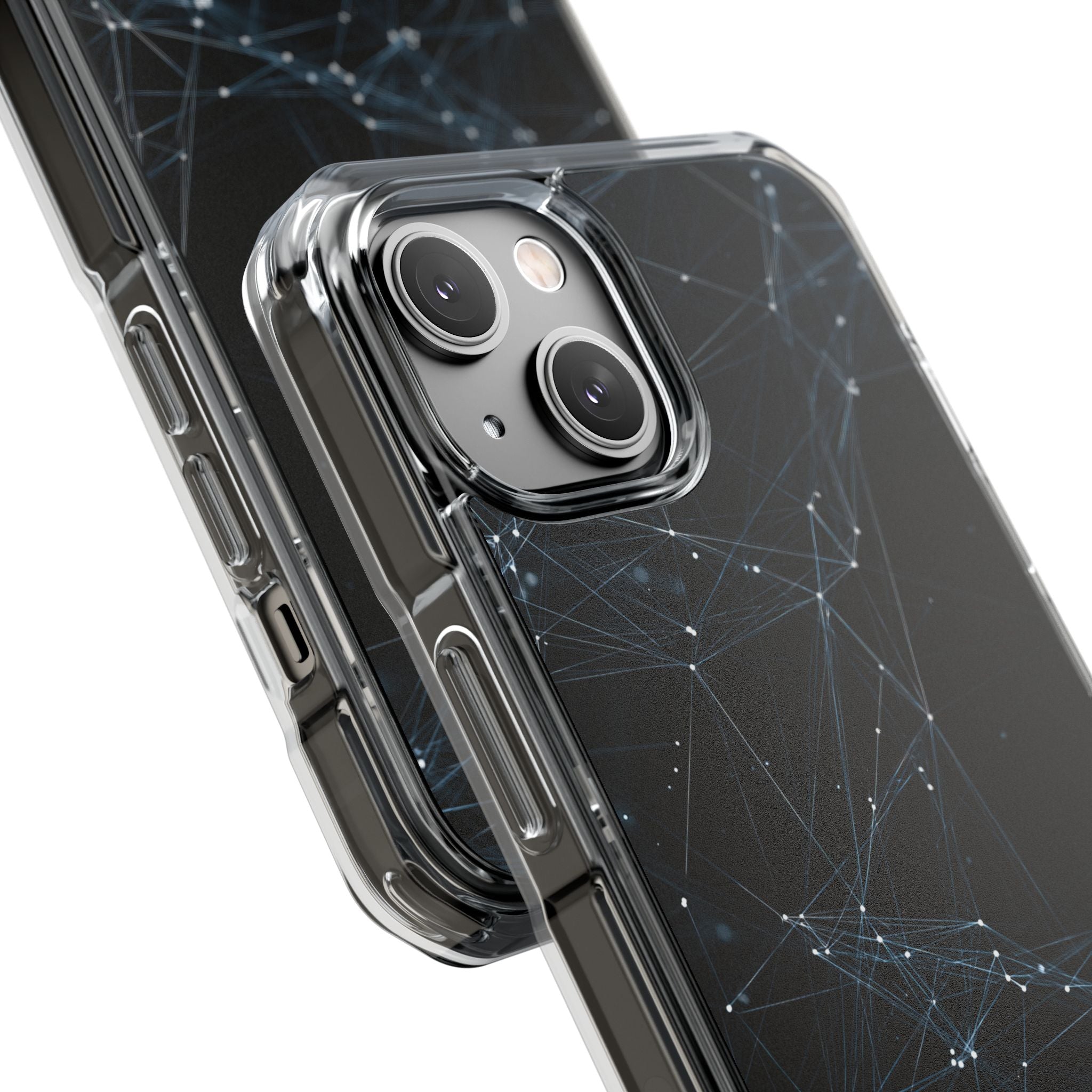 Black Impact MagSafe Phone Case for iPhone - Arctic Neural Mesh