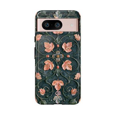 Florentine Rose Arabesque · Tough Phone Case for Pixel ·  Green