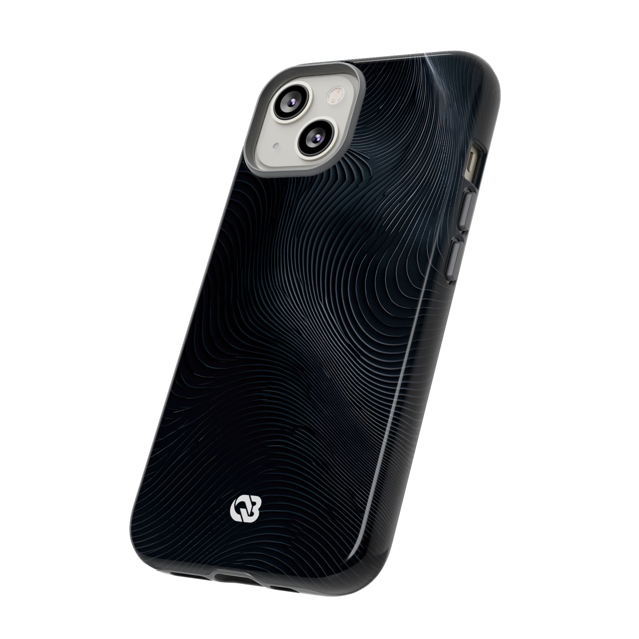 Black Tough Phone Case for iPhone - Obsidian Ridge Flux