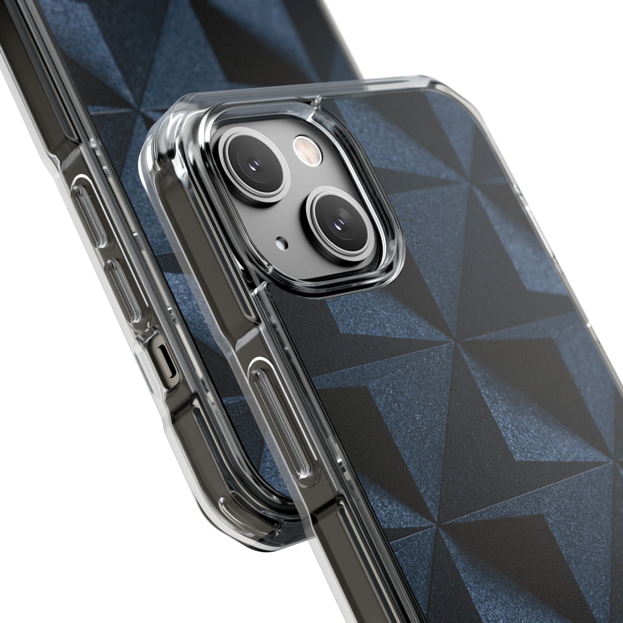 Blue Impact MagSafe Phone Case for iPhone - Indigo Basalt Facets