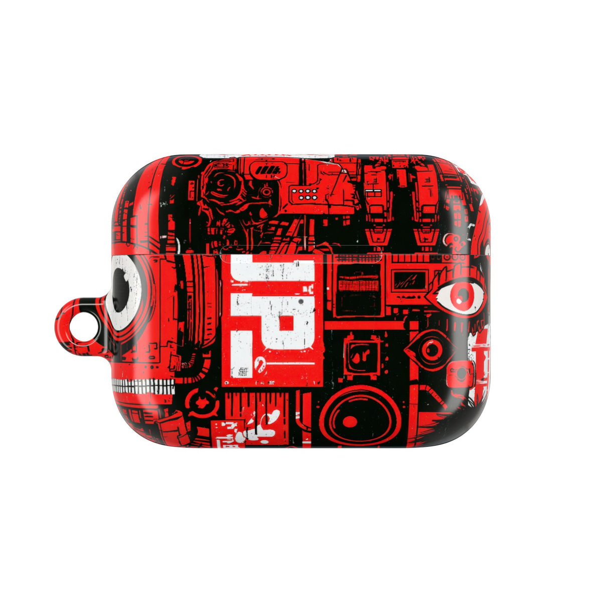 Neo Mecha Collage · Hard Case for AirPods & AirPods Pro · Red