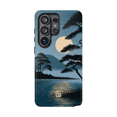 Blue Tough Phone Case for Samsung - Midnight Kyoto Pine