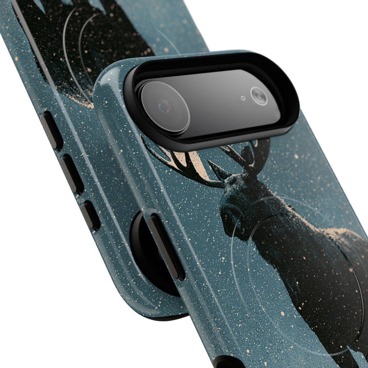Nordic Boreal Moose · Tough 2.0 Magnetic Phone Case for iPhone · Blue