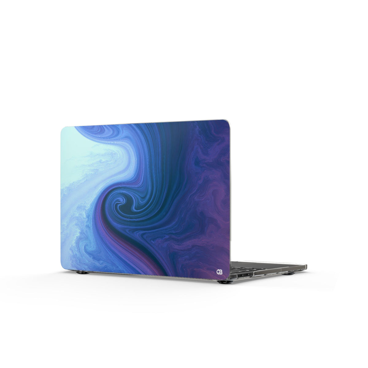 Azure Fluid Swirl · Clear Hard Case for MacBook · Blue