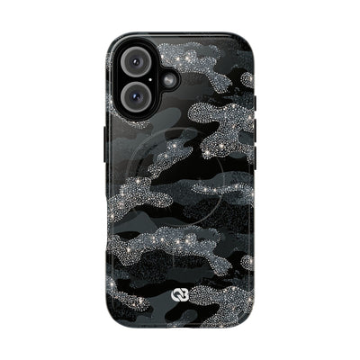 Glitter Shadow Camo · Tough 2.0 Magnetic Phone Case for iPhone · Black