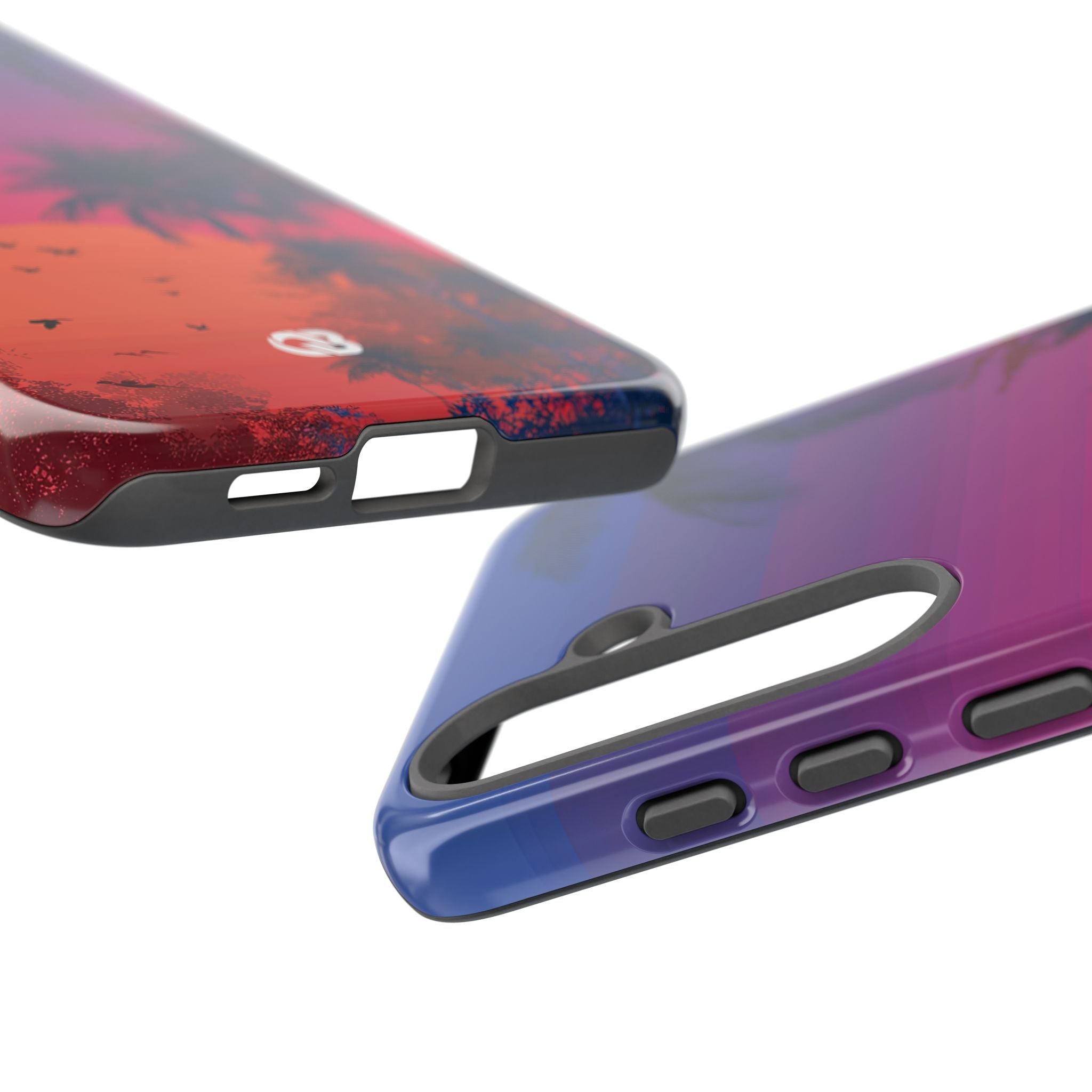 Neon Horizon Palms · Tough Coque de téléphone pour Samsung
