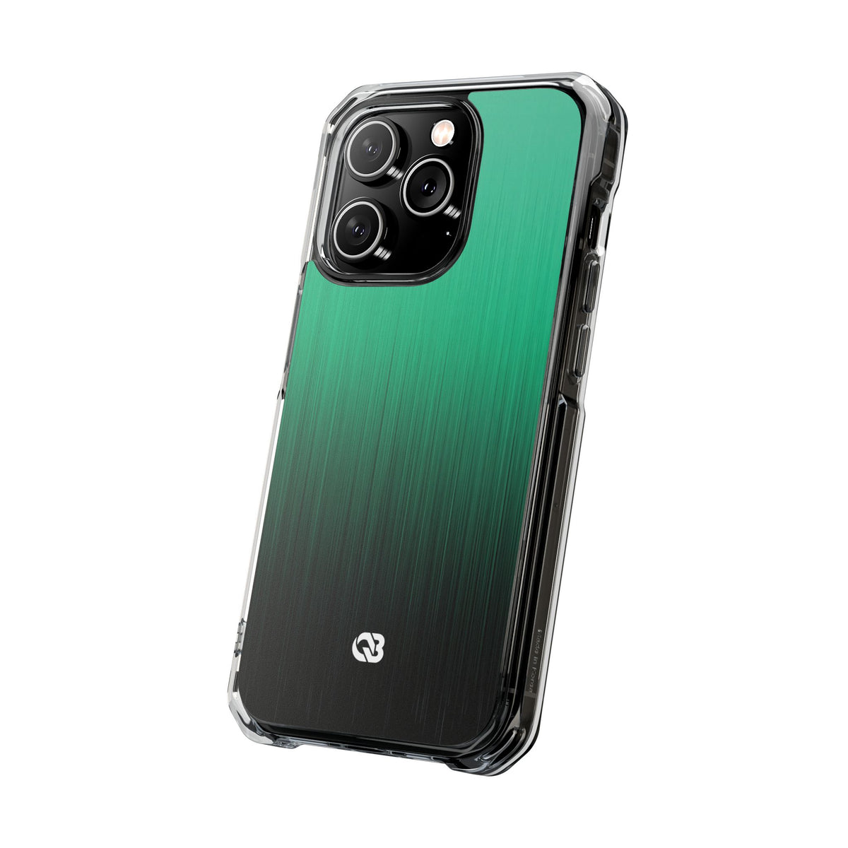 Emerald Cascade · Clear Impact Magnetic Phone Case for iPhone · Green