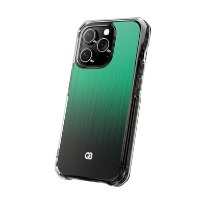 Emerald Cascade · Clear Impact Magnetic Phone Case for iPhone · Green
