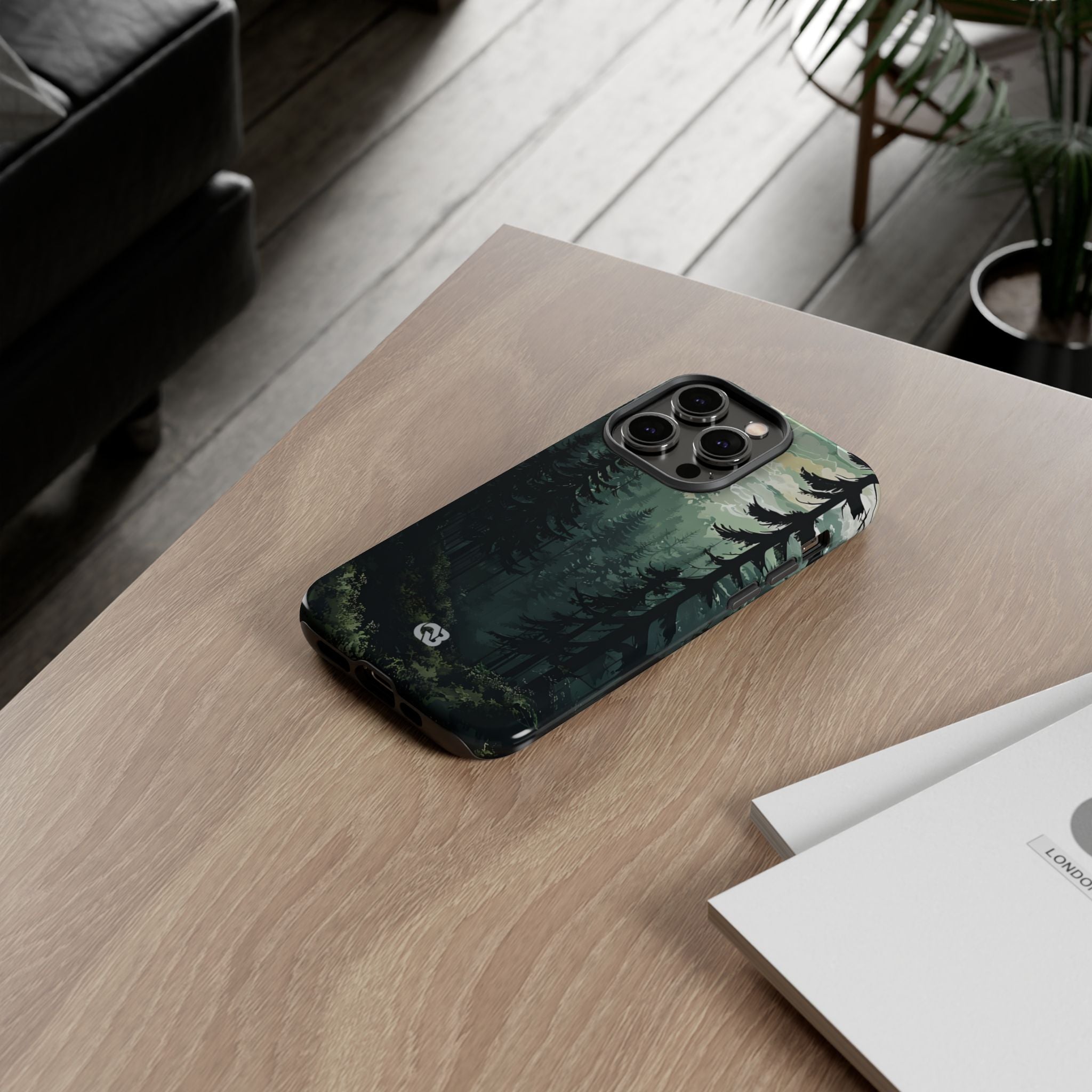 Misty Pine Shadow · Tough Phone Case for iPhone