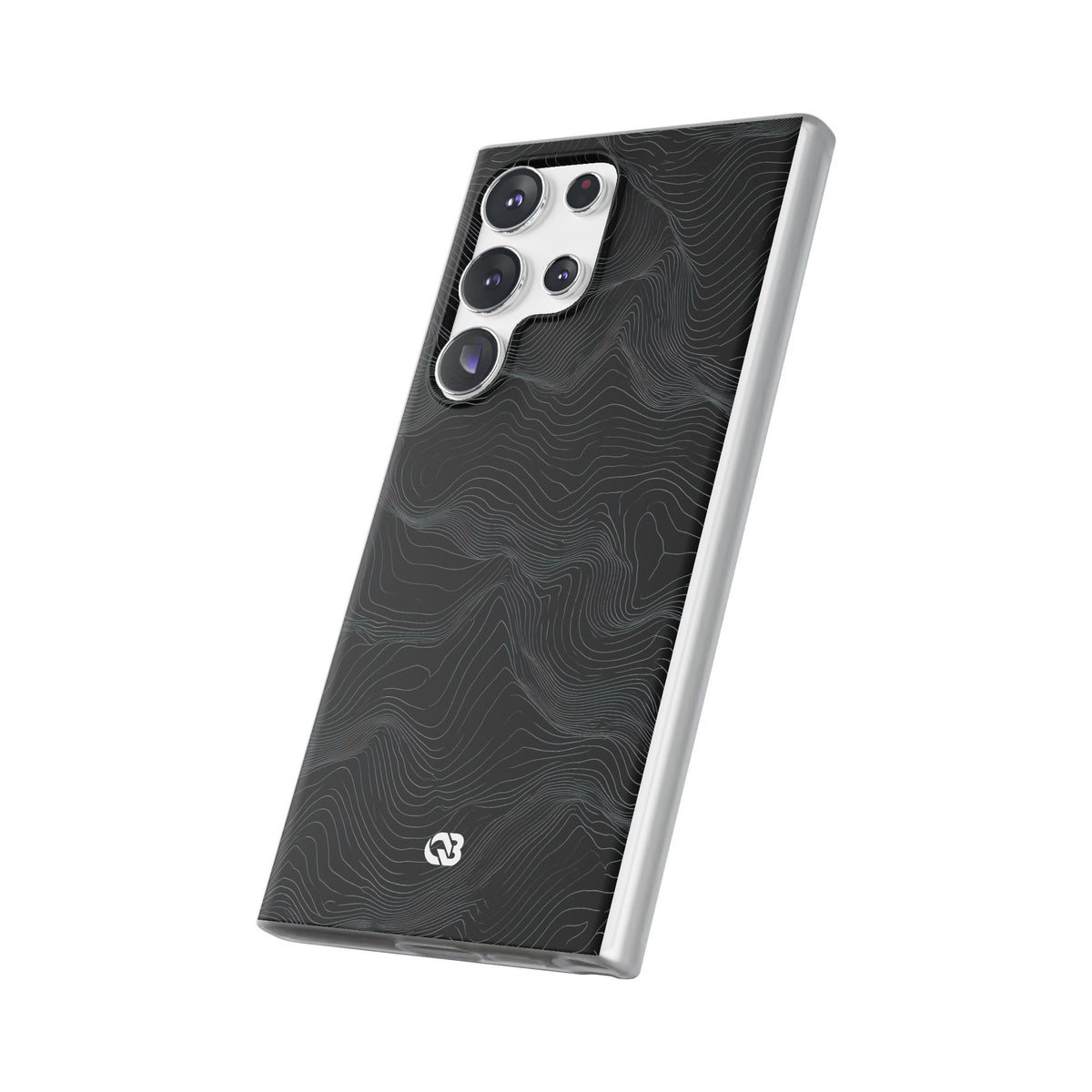 Black Lite Phone Case for Samsung - Obsidian Topo Wireframe