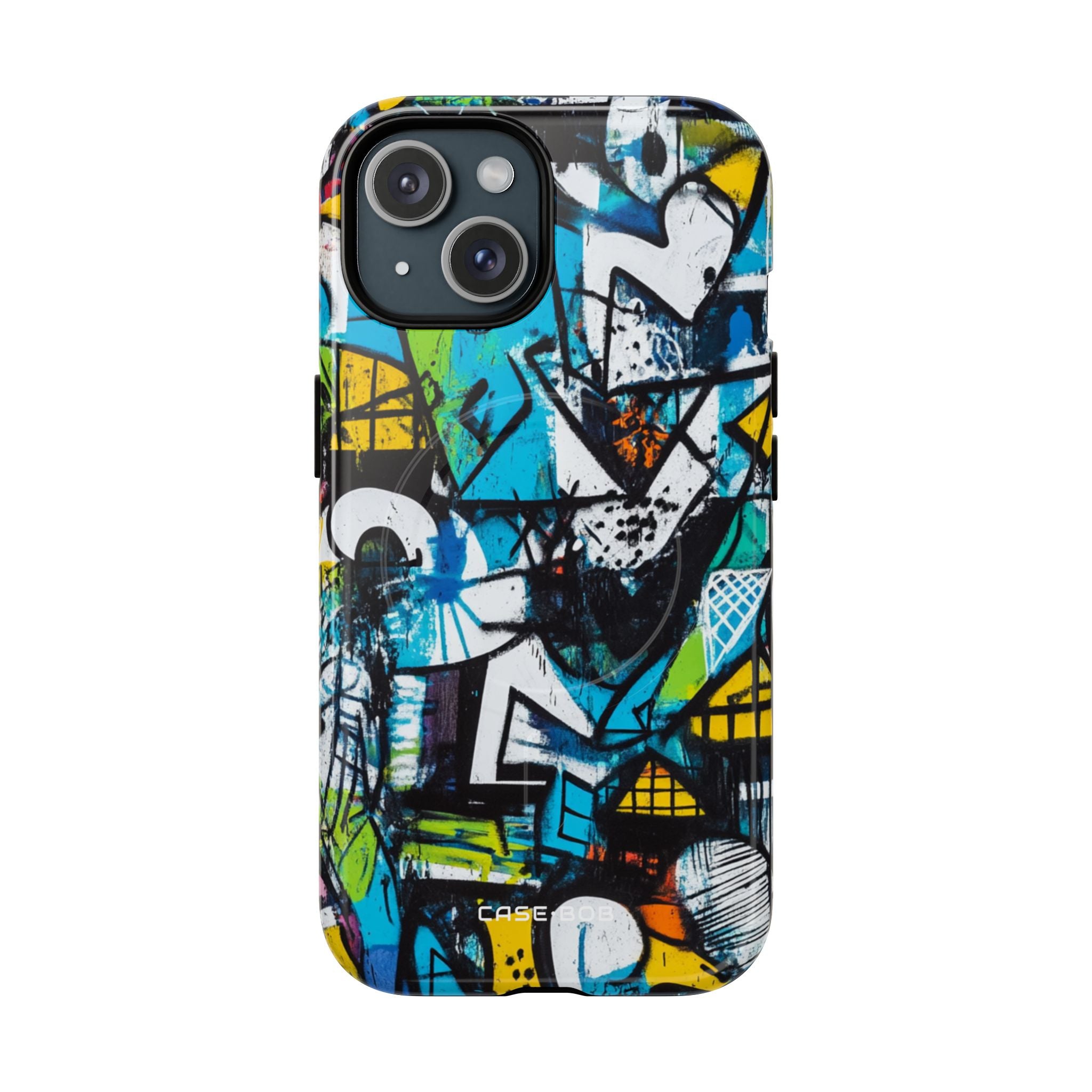 White Ripple Drift iPhone 15 Skal - Tough+