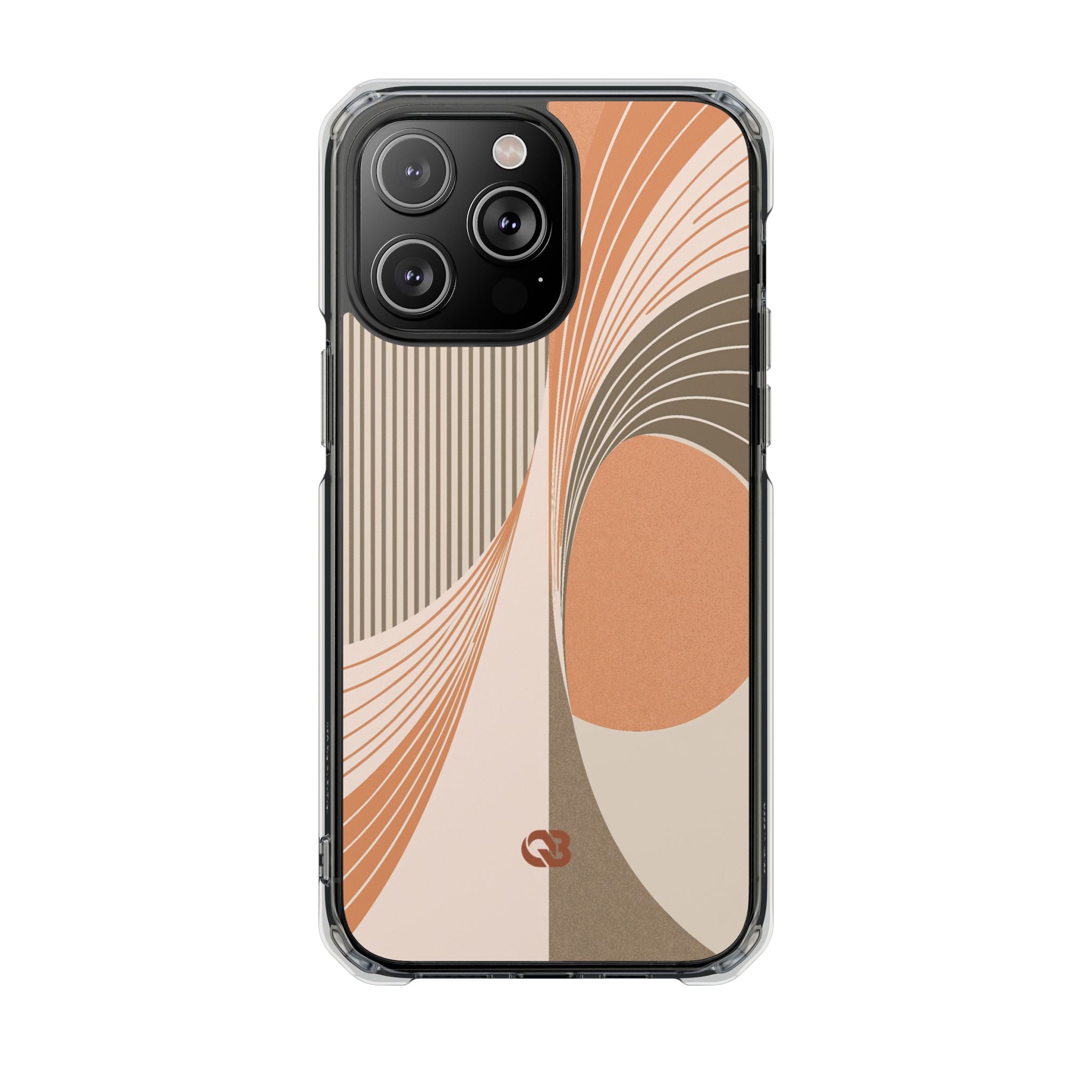 Orange Impact MagSafe Phone Case for iPhone - Desert Arc Horizon
