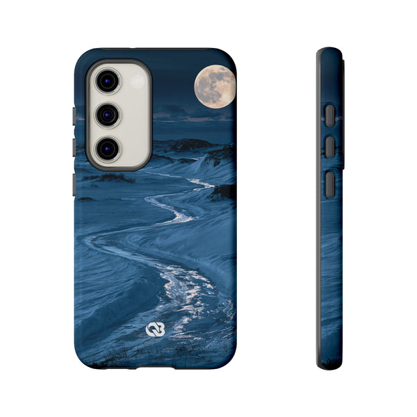 Arctic Moon Drift · Tough Phone Case for Samsung · Blue