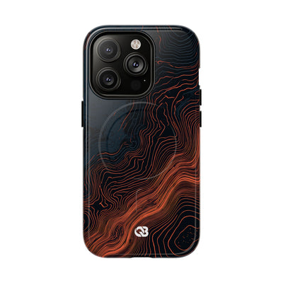 Black Tough 2.0 Magsafe Phone Case for iPhone - Volcanic Basalt Map
