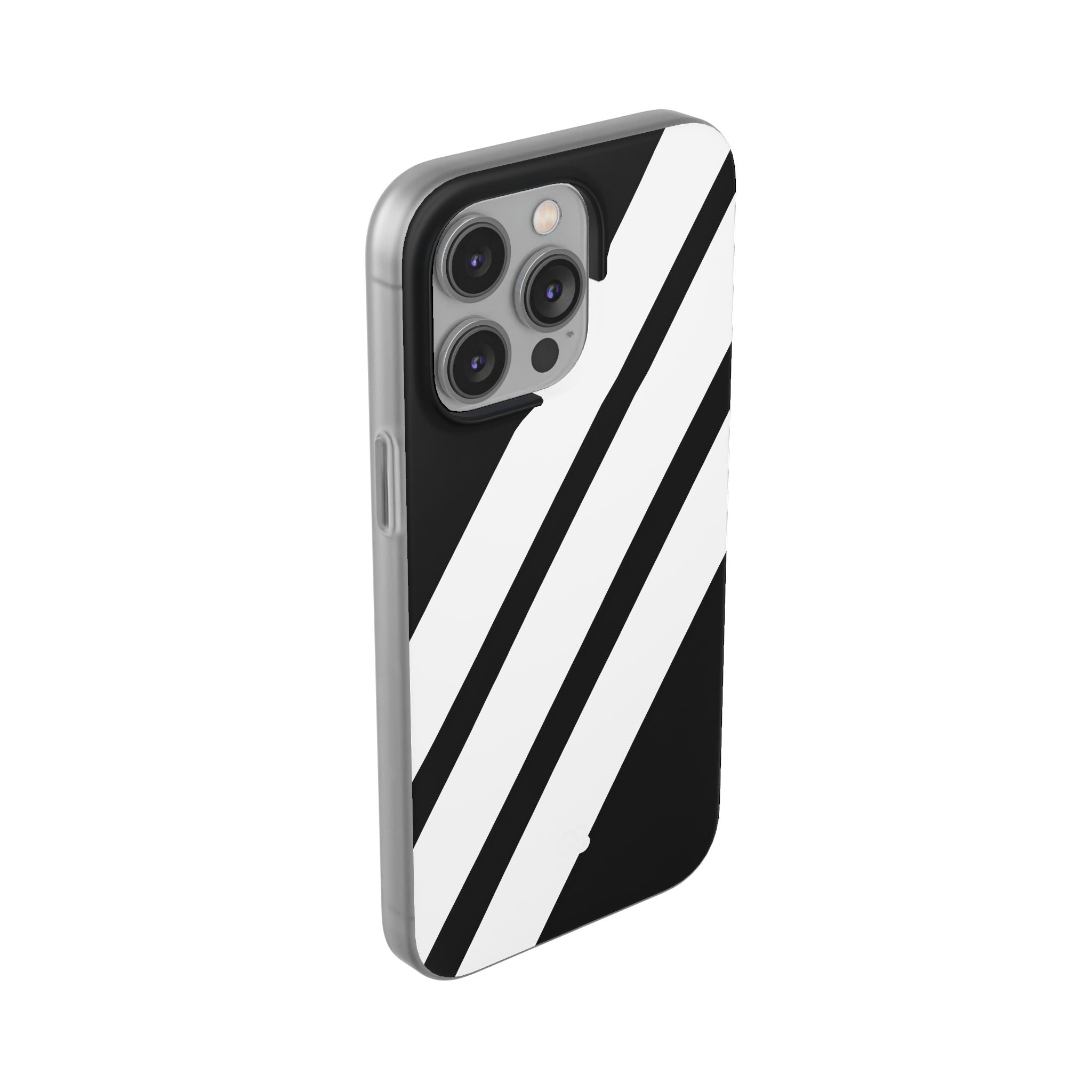 Obsidian White Bars · Soft Handyhülle für iPhone