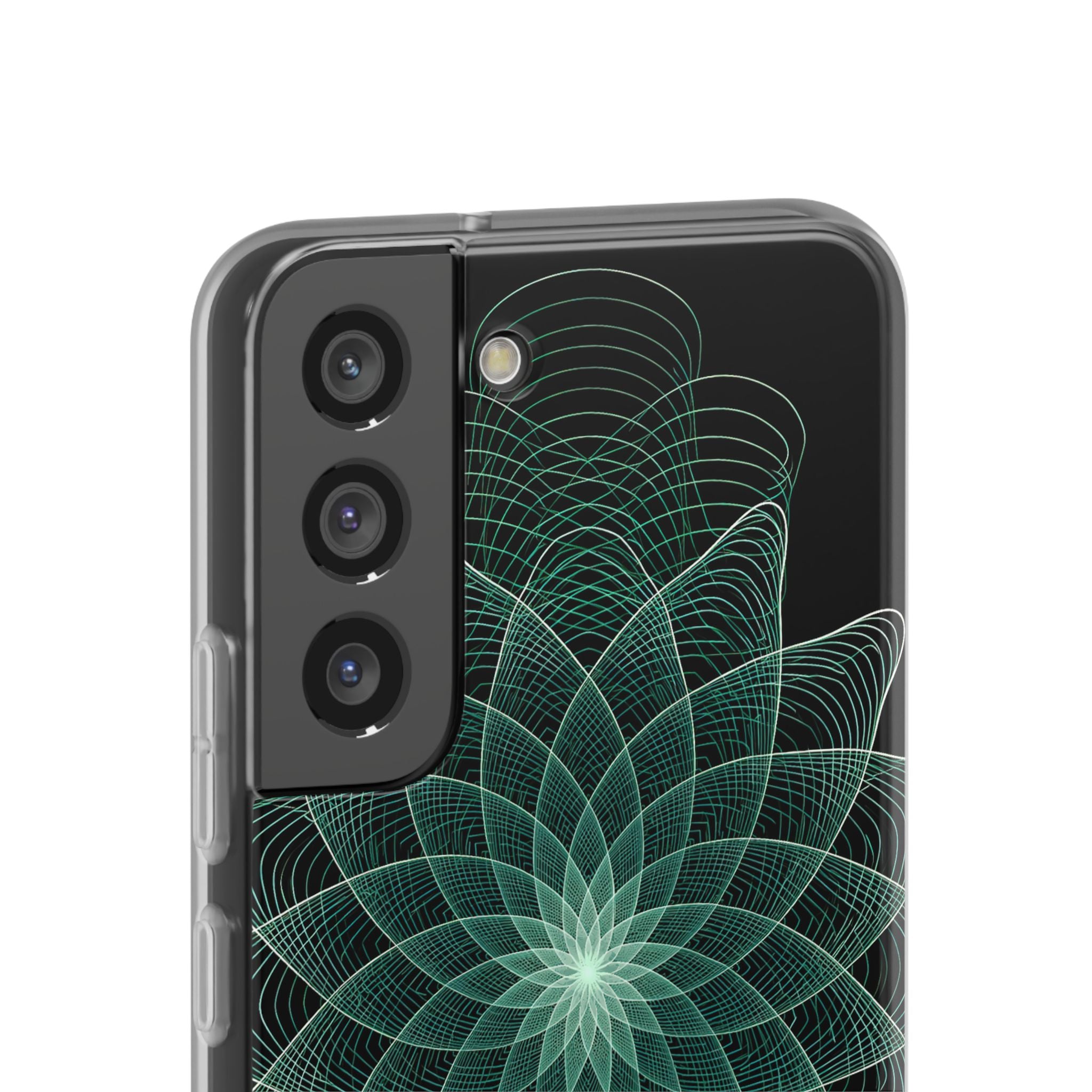 Green Lite Phone Case for Samsung - Cyan Signal Bloom