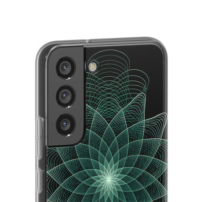 Green Lite Phone Case for Samsung - Cyan Signal Bloom