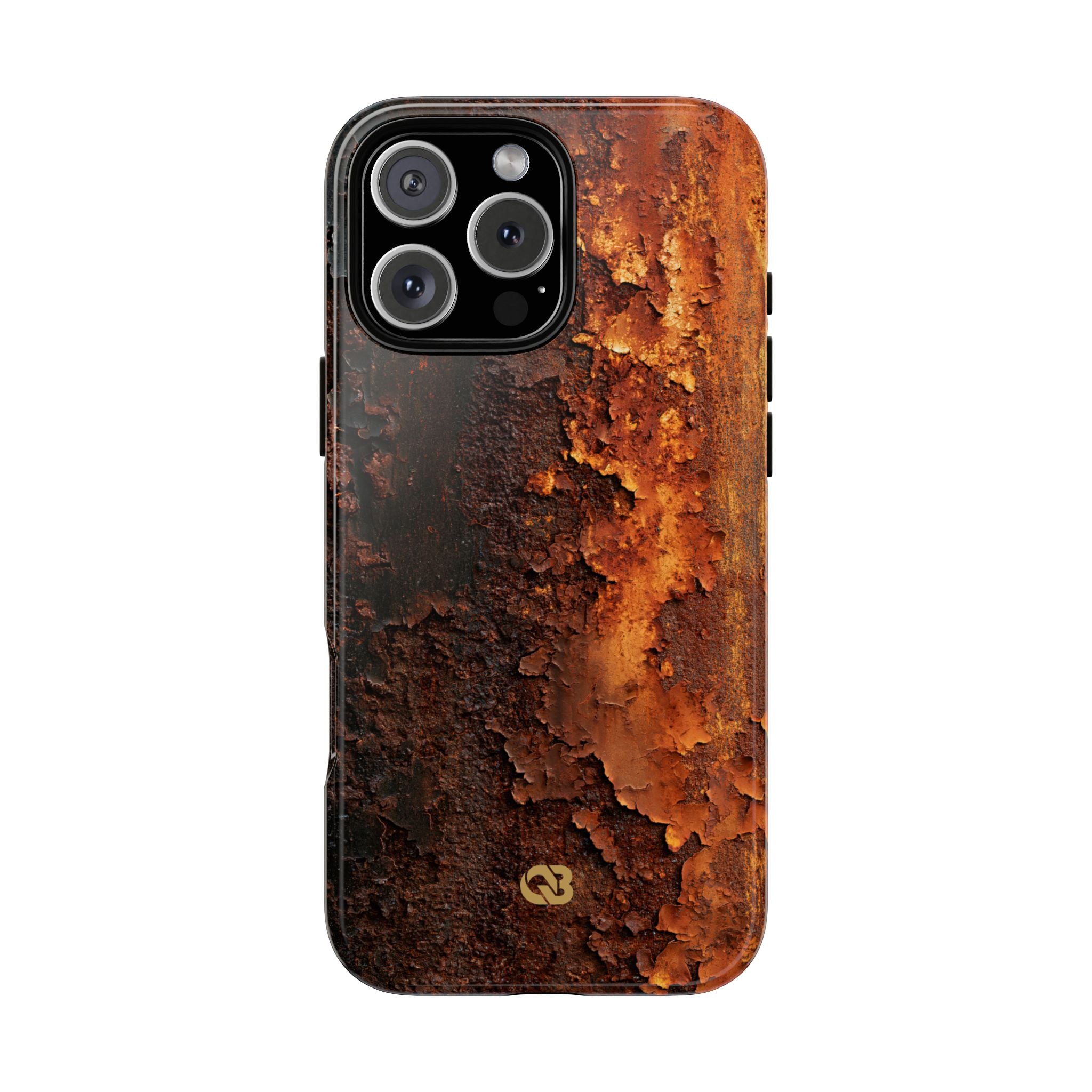 Orange Tough Phone Case for iPhone - Oxidized Iron Crust