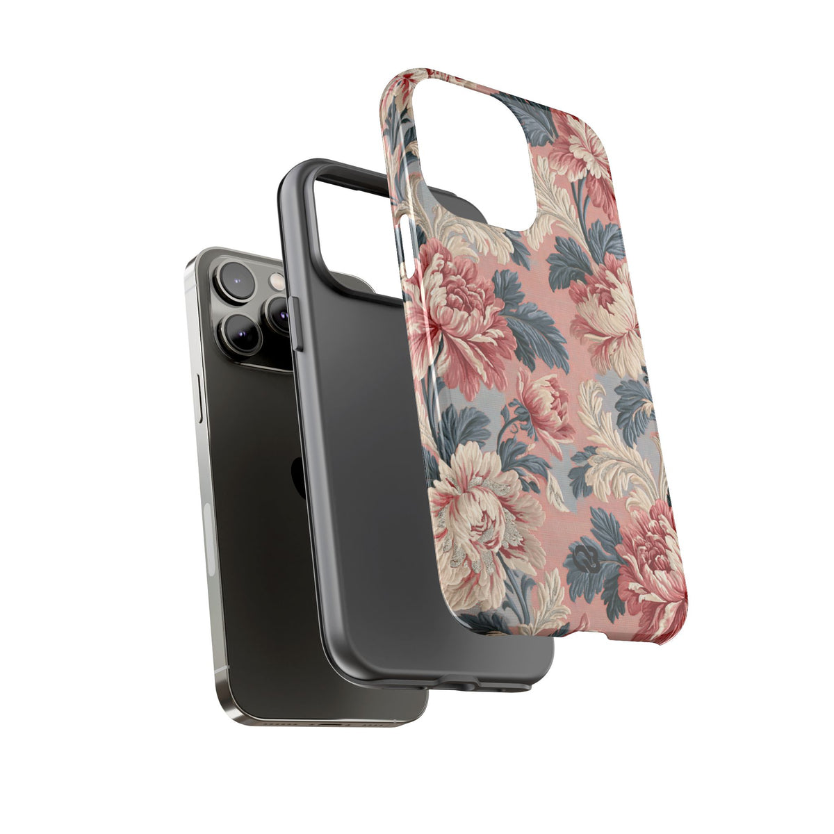 Blush Peony Jacquard · Tough Phone Case for iPhone · Pink