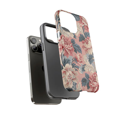 Blush Peony Jacquard · Tough Phone Case for iPhone · Pink
