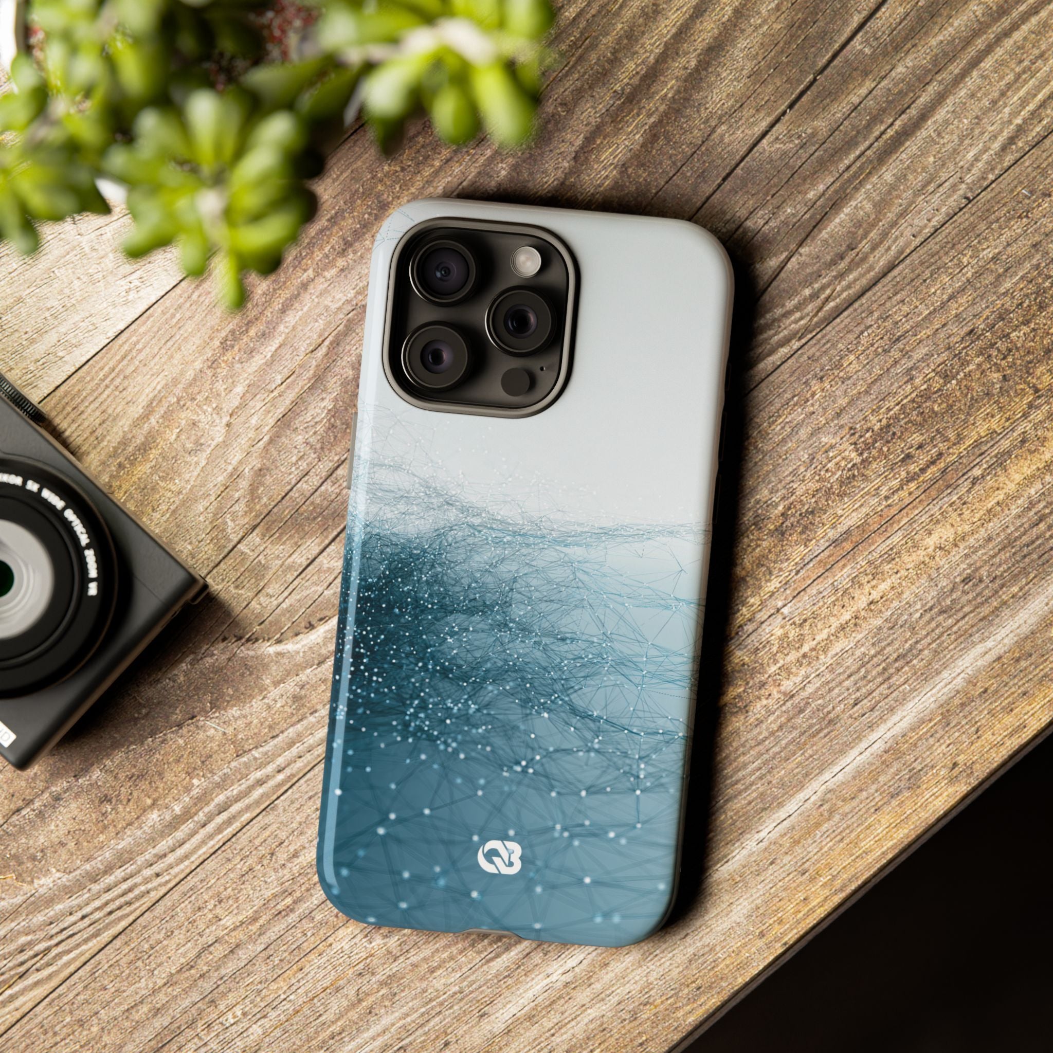 Teal Tough Phone Case for iPhone - Arctic Pulse Mesh