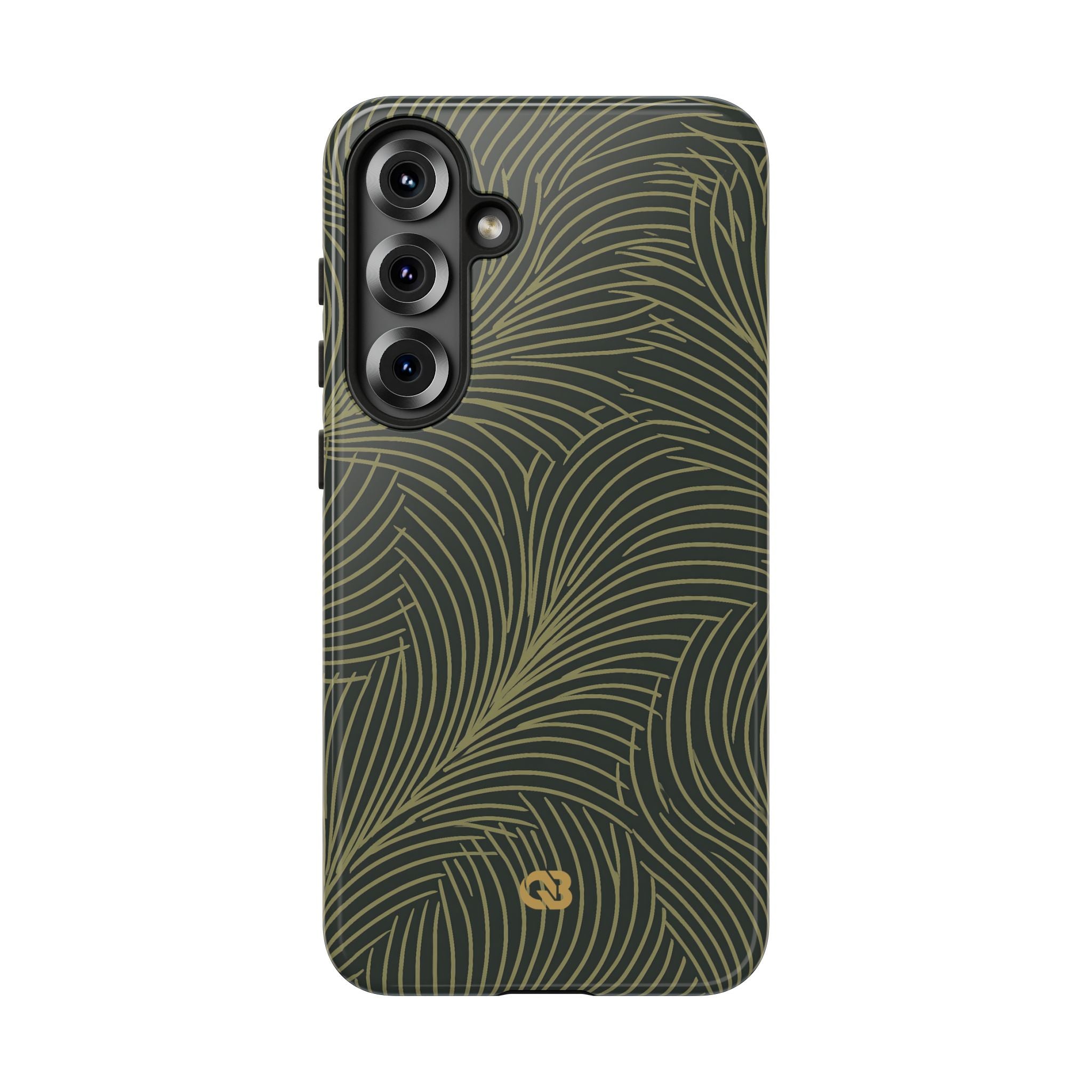 Green Tough Phone Case for Samsung - Dark Olive Plume