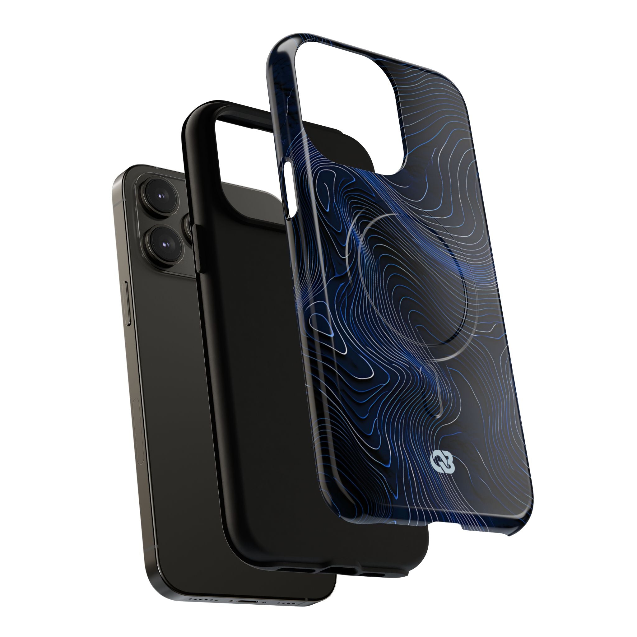 Blue Tough 2.0 Magsafe Phone Case for iPhone - Cobalt Contour Ridge