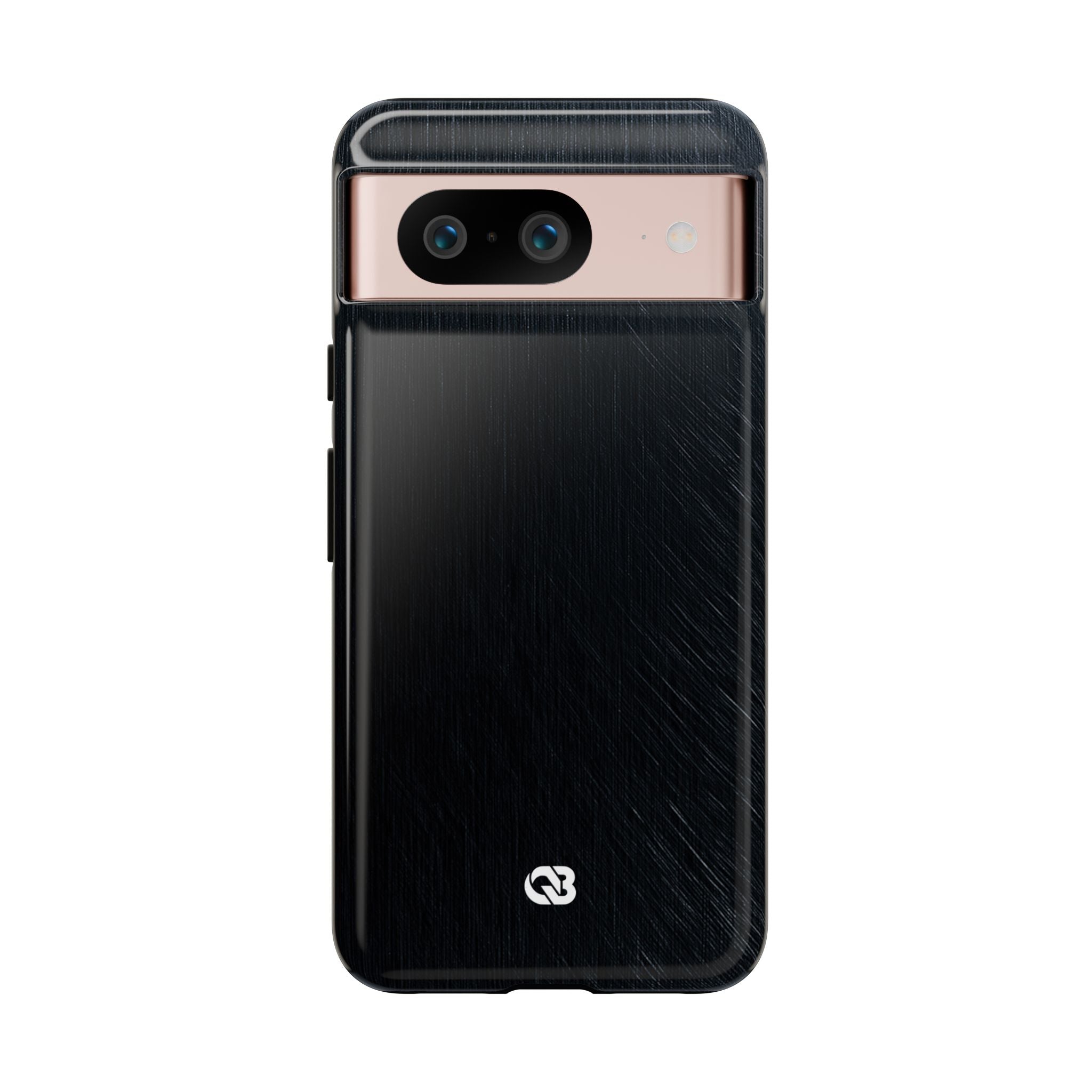 Black Tough Phone Case for Google Pixel - Midnight Brushed Grain