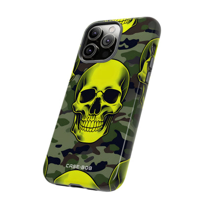 Neon Skull Camo iPhone 14 Pro Max Skal - Tough