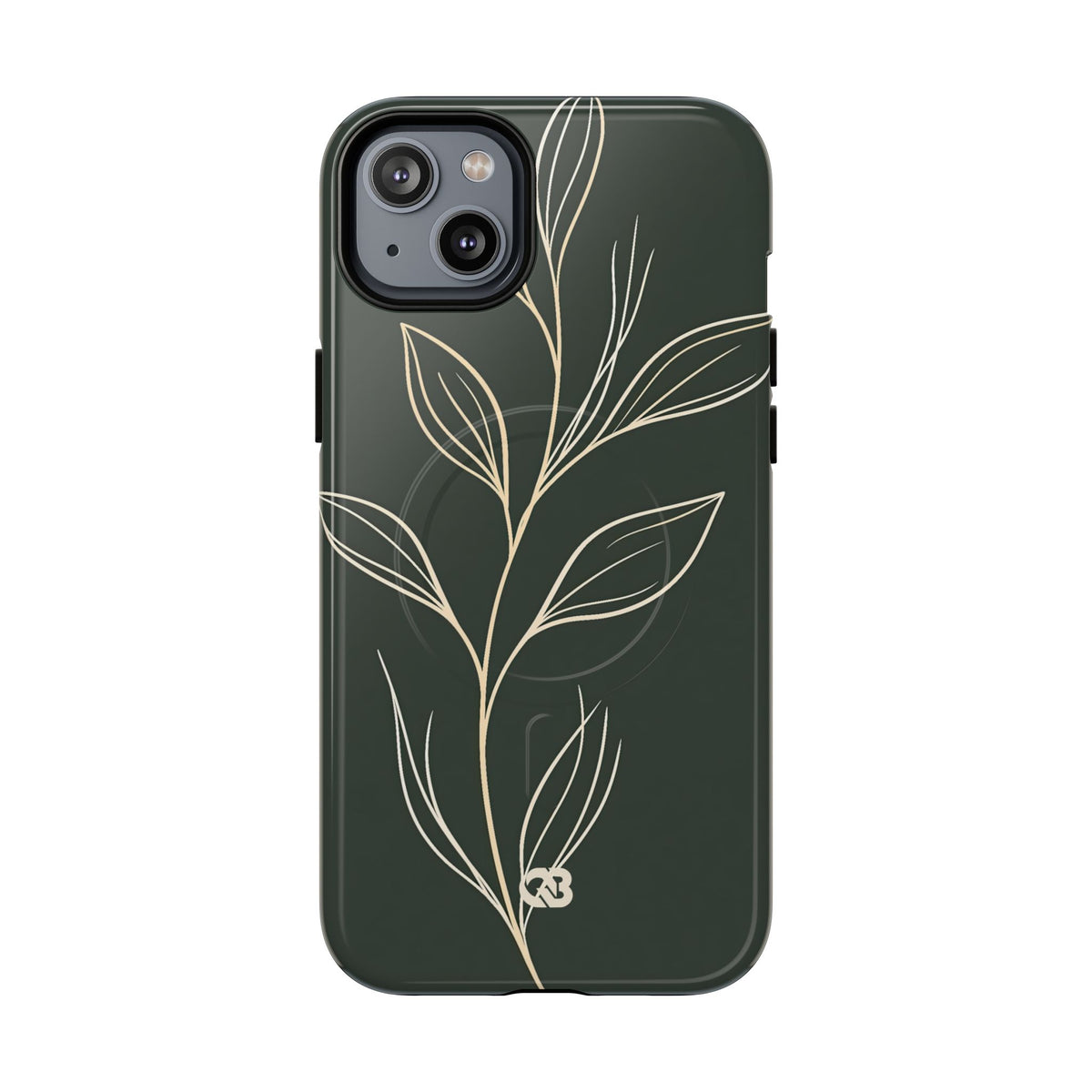 Minimal Botanical Stem · Tough 2.0 Magnetic Phone Case for iPhone · Green