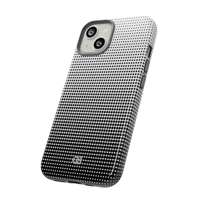 Black Tough Phone Case for iPhone - Obsidian Halftone Flux