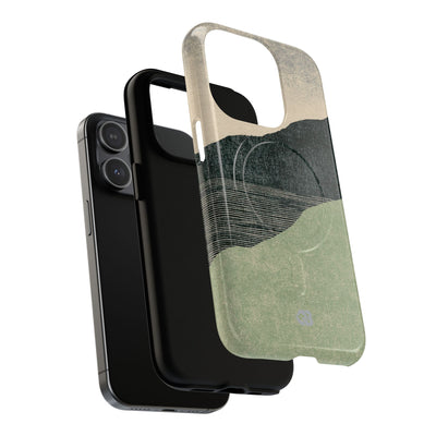 Green Tough 2.0 Magsafe Phone Case for iPhone - Moss Ridge Grain