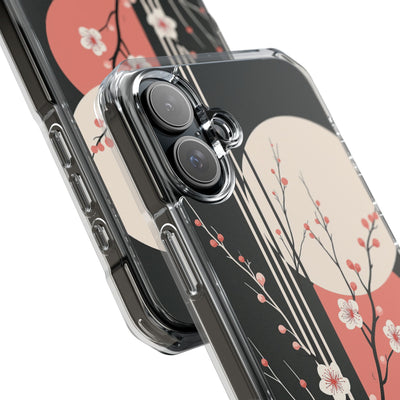 Black Impact MagSafe Phone Case for iPhone - Kyoto Midnight Blossom