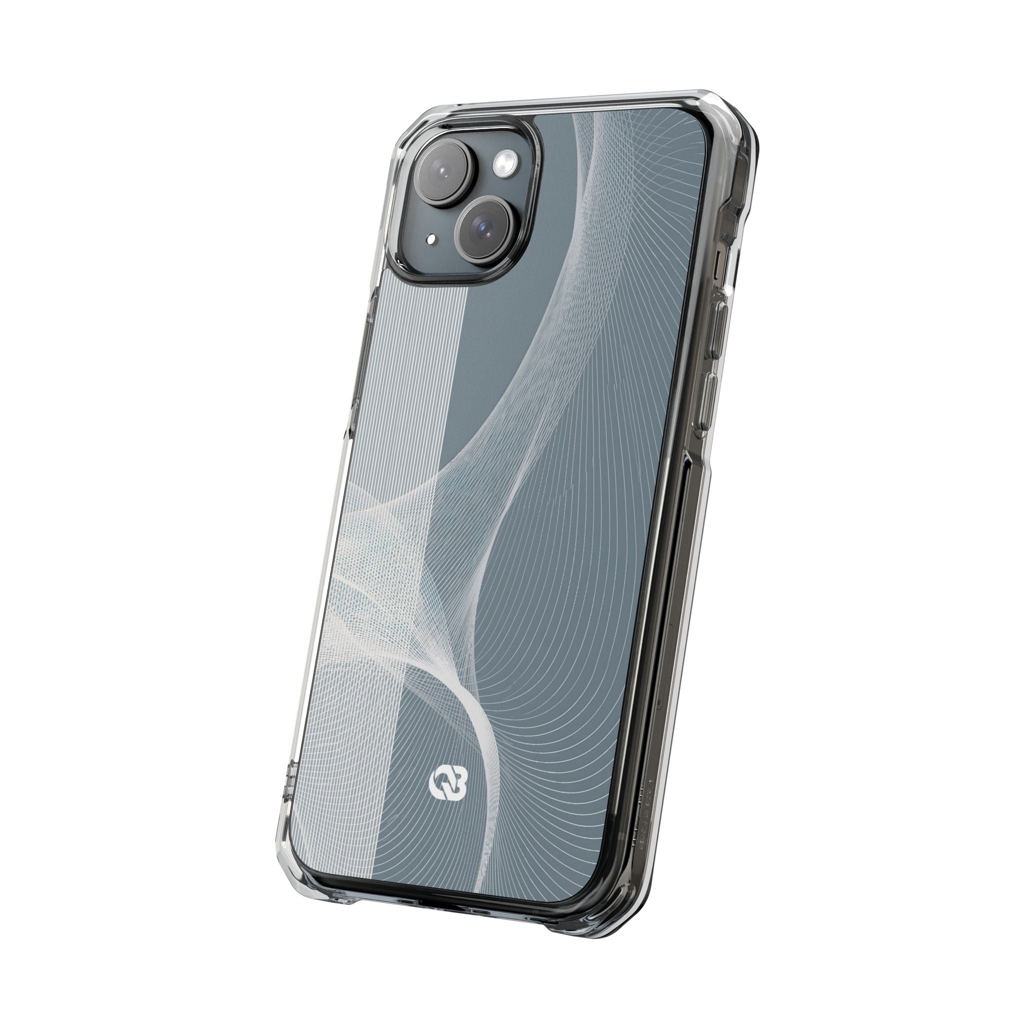 Grey Impact MagSafe Phone Case for iPhone - Slate Mesh Horizon