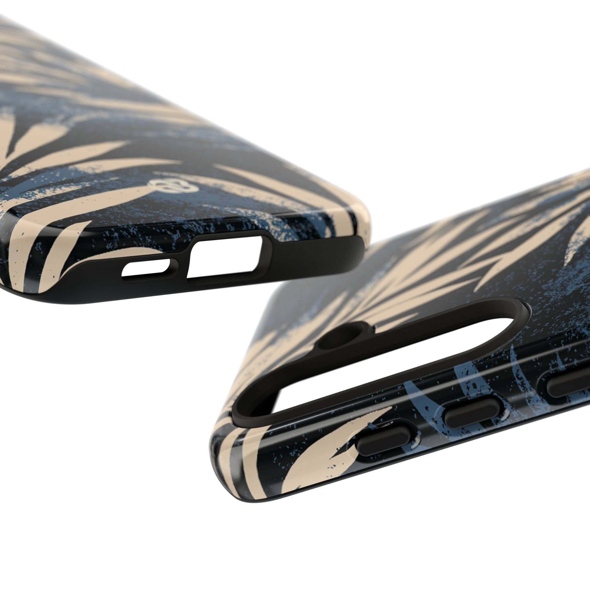 Blue Tough Phone Case for Samsung - Midnight Indigo Palm