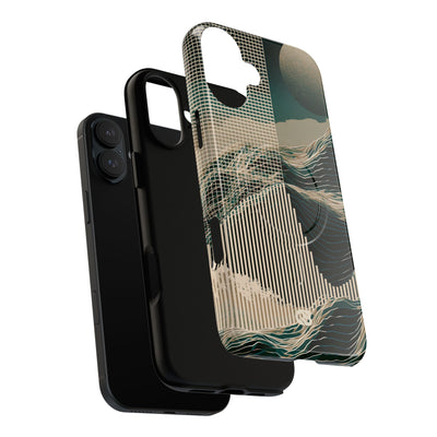Green Tough 2.0 Magsafe Phone Case for iPhone - Lunar Moss Topography