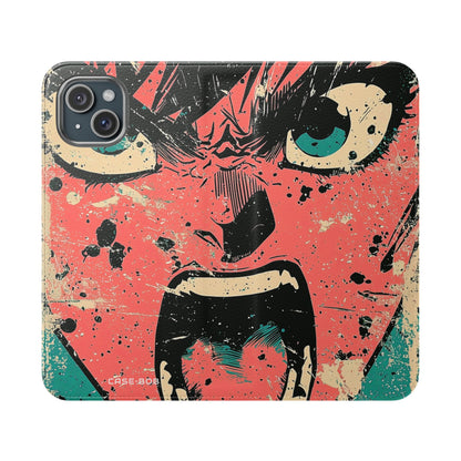 Shouting Face Burst - iPhone 15 Plus Case - Wallet
